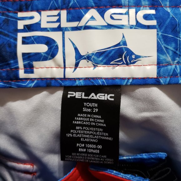 Pelagic Swim Trunks Board Shorts Stretch Pockets Size Youth 29 Men's Shorts - Picture 4 of 6
